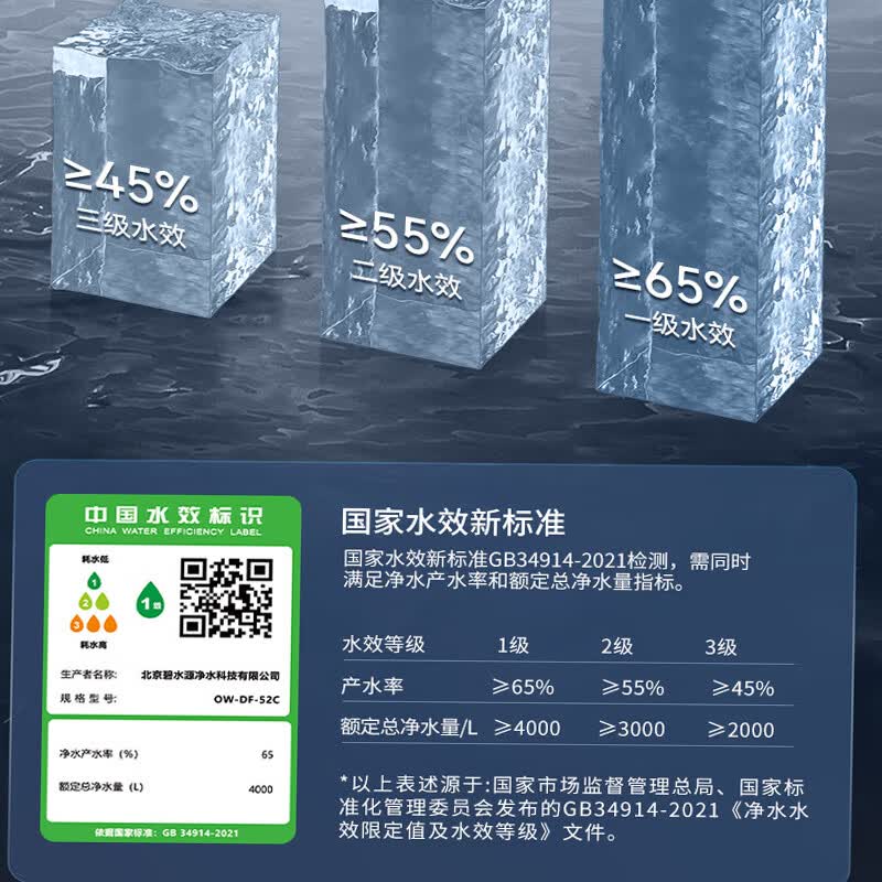 碧水源P600NC1家用厨下纳滤大流量直饮机